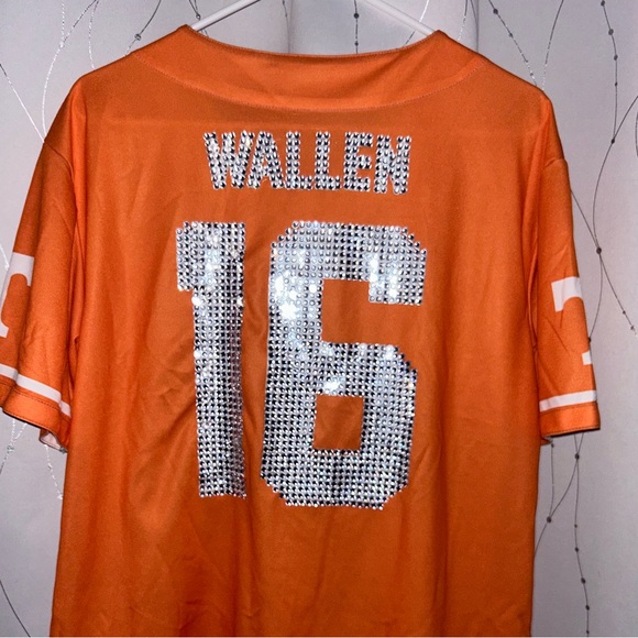 Tops - COPY - Morgan Wallen rhinestone jersey